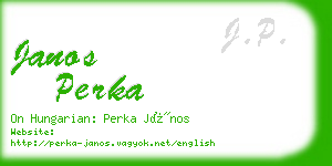 janos perka business card